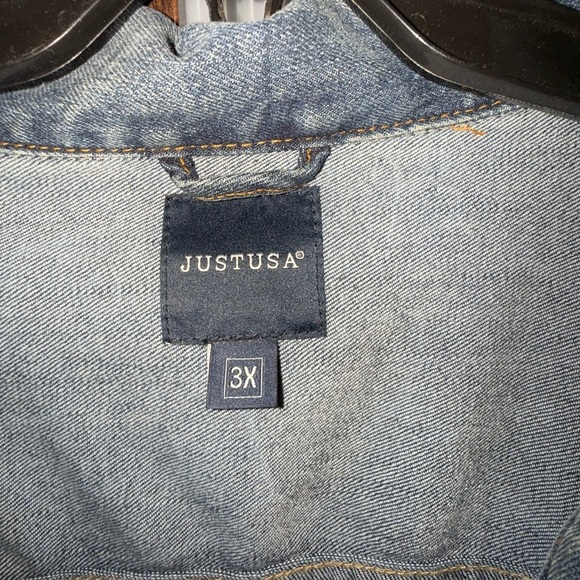 Just USA Brand Women’s Jean Jacket Size 3X - Picture 4 of 10